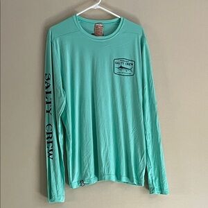 Salty Crew Men's Teal Long Sleeve Shirt L